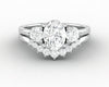 Orion Three Stone 1.0 Ct Oval Cut Bridal Set