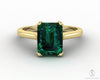 Lilian 2.0 Ct Solitaire Emerald Cut Green Emerald Engagement Ring