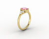 Astrid 1.65 Ct Oval Cut Champagne Peach Sapphire Engagement Ring