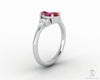 Astrid 1.7 Ct Oval Cut Ruby Engagement Ring