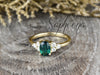 Astrid 1.0 Ct Oval Cut Green Emerald Engagement Ring