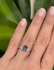 Astrid 1 1/2 Ct Oval Cut Grey Moissanite Engagement Ring
