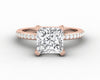 Eleonora 2.0 Ct Princess Cut Engagement Ring with Side Stones