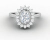 Allegra 0.75 Ct Oval Cut Halo Engagement Ring