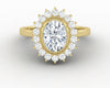 Allegra 1.0 Ct Oval Cut Halo Engagement Ring