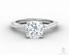 Demi 1.5 Ct Cushion Cut Engagement Ring with Side Stones