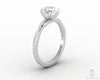 Demi 1.0 Ct Oval Cut Engagement Ring with Side Stones