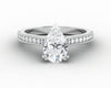 Thea 2.0 Ct Solitaire Pear Cut Engagement Ring With Side Stones