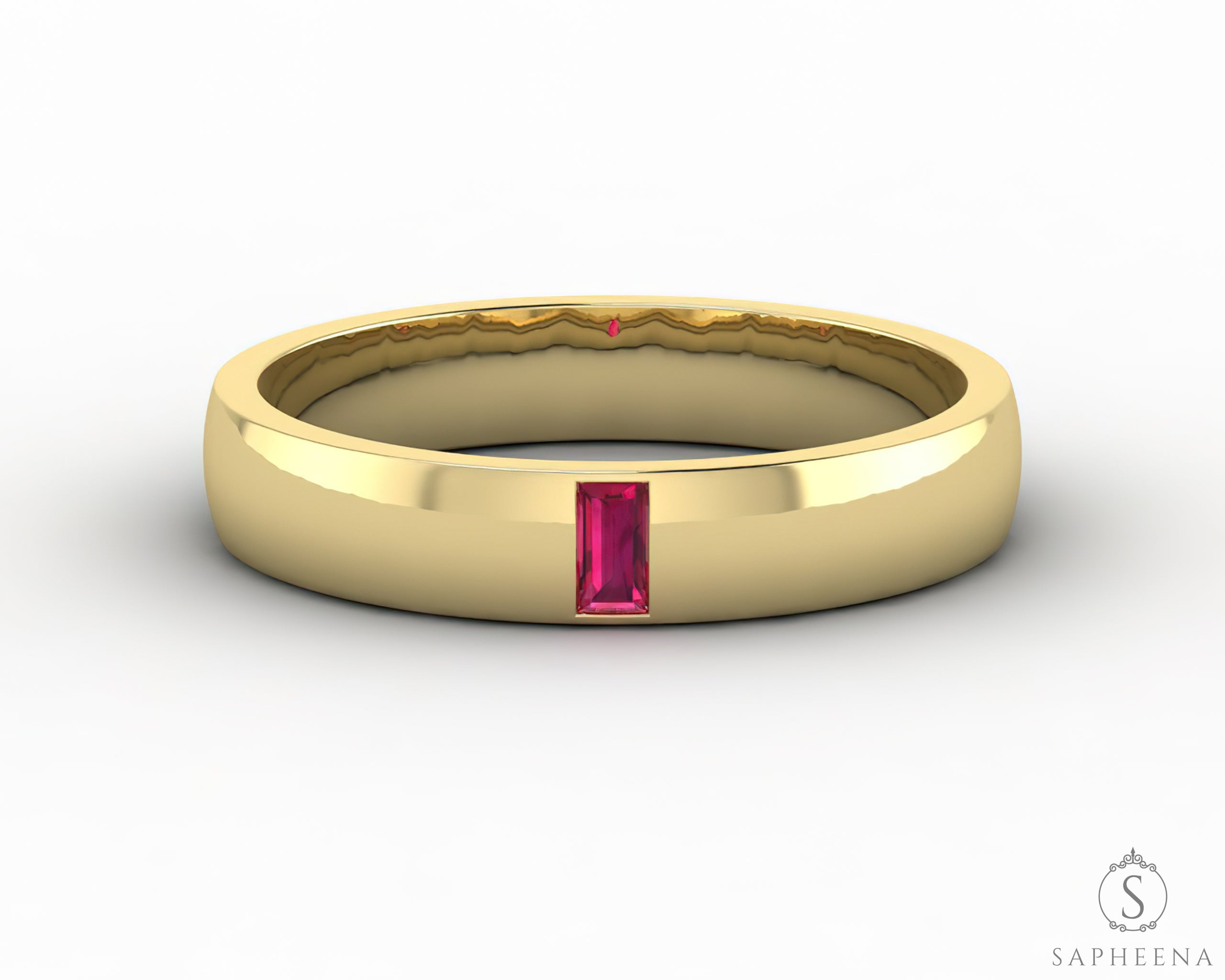 Male ruby wedding best sale band