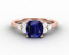 Astrid 2.0 Ct Cushion Cut Blue Sapphire Engagement Ring