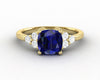 Astrid 2.0 Ct Cushion Cut Blue Sapphire Engagement Ring