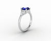Astrid 2.0 Ct Cushion Cut Blue Sapphire Engagement Ring