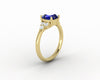 Astrid 2.0 Ct Cushion Cut Blue Sapphire Engagement Ring