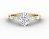 Giulia 1.0 Ct Oval Cut Engagement Ring With Marquise Side Stones