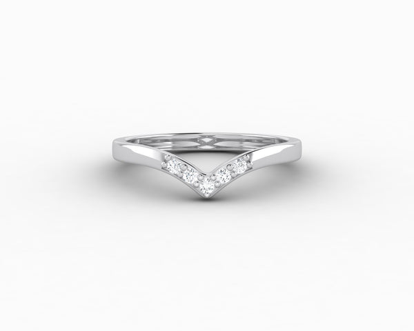 Vivia V Shaped Wedding Band