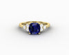 Astrid 2.0 Ct Cushion Cut Blue Sapphire Engagement Ring