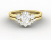 Orion Three Stone 0.75 Ct Oval Cut Bridal Set