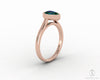 Siara 0.75 Ct Solitaire Pear Cut Green Emerald Engagement Ring