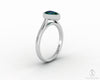Siara 0.75 Ct Solitaire Pear Cut Green Emerald Engagement Ring
