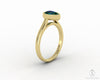 Siara 0.75 Ct Solitaire Pear Cut Green Emerald Engagement Ring