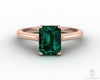 Lilian 1.25 Ct Solitaire Emerald Cut Green Emerald Engagement Ring