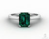 Lilian 1.25 Ct Solitaire Emerald Cut Green Emerald Engagement Ring