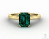 Lilian 1.25 Ct Solitaire Emerald Cut Green Emerald Engagement Ring