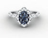 Vivienne 1.5ct Oval Grey Moissanite Engagement Ring
