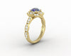 Vivienne 1.25 Ct Round Cut Grey Moissanite Engagement Ring