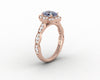 Vivienne 1.5ct Oval Grey Moissanite Engagement Ring