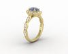 Vivienne 1.5ct Oval Grey Moissanite Engagement Ring