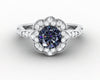 Vivienne 1.25 Ct Round Cut Grey Moissanite Engagement Ring