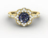 Vivienne 1.25 Ct Round Cut Grey Moissanite Engagement Ring