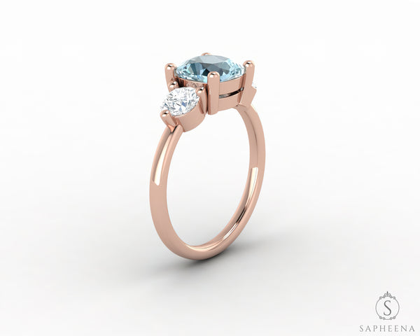 1.5 carat store aquamarine ring