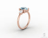 Orion Three Stone 1.75 Ct Oval Cut Natural Aquamarine Engagement Ring