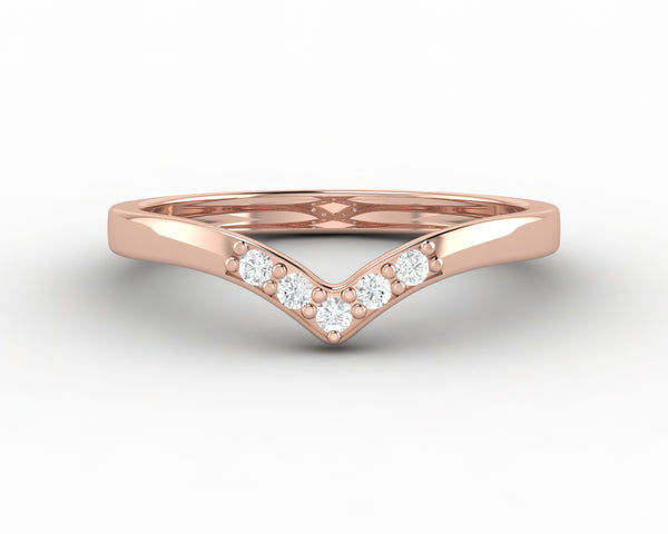 Vivia V Shaped Wedding Band
