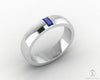 Mariana 4.5mm Men's Blue Sapphire Baguette Wedding Band