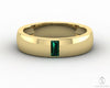 Mariana 4.5mm Men's Green Emerald Baguette Wedding Band