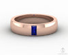 Mariana 4.5mm Men's Blue Sapphire Baguette Wedding Band