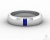Mariana 4.5mm Men's Blue Sapphire Baguette Wedding Band