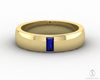 Mariana 4.5mm Men's Blue Sapphire Baguette Wedding Band