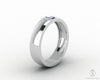 Mariana 4.5mm Men's Blue Sapphire Baguette Wedding Band