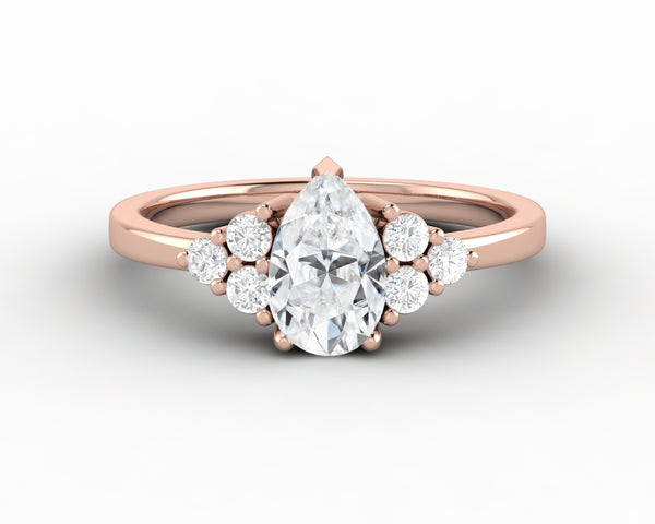 Astrid 0.75 Ct Pear Cut Engagement Ring