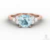 Astrid 1.5 Ct Cushion Cut Natural Aquamarine Engagement Ring