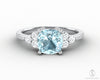 Astrid 1.5 Ct Cushion Cut Natural Aquamarine Engagement Ring