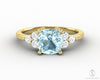 Astrid 1.5 Ct Cushion Cut Natural Aquamarine Engagement Ring