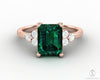 Astrid 2.0 Ct Emerald Cut Green Emerald Engagement Ring