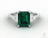 Astrid 2.0 Ct Emerald Cut Green Emerald Engagement Ring