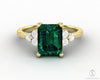 Astrid 2.0 Ct Emerald Cut Green Emerald Engagement Ring