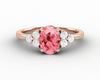 Astrid 1.65 Ct Oval Cut Champagne Peach Sapphire Engagement Ring